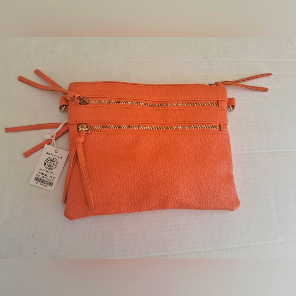 A R New York Orange crossbody Bag NWT